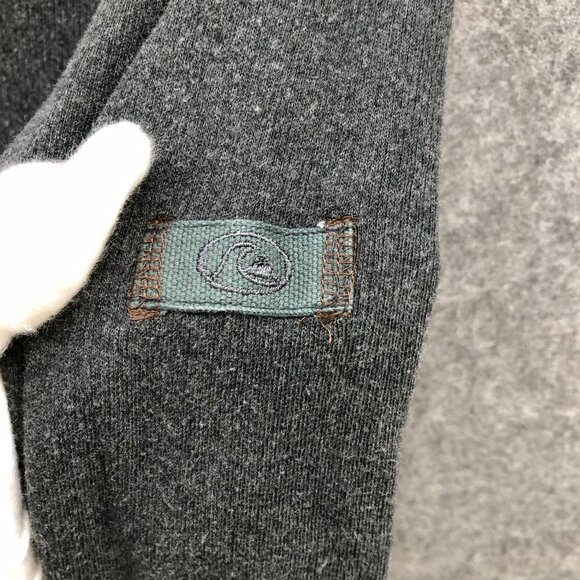 Quiksilver Editions Long Sleeve T Shirt Mens L Gray Crewneck Thermal - Picture 8 of 11